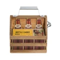 Refinery Wood Bottle Caddy with Opener