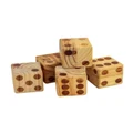 Jenjo Giant Wooden Dice Game Set With Scorecards Natural