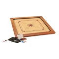 Jenjo 87x87cm Plywood Championship Carrom Board with 74x74cm Internal Playing Area Natural