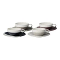 Royal Doulton Coffee Studio 4pc Cap Cup & Saucer Set Assorted