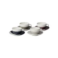 Royal Doulton Coffee Studio 4pc Flat White Cup & Saucer Set Assorted