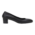 Hush Puppies The Block Leather Heeled Shoes in Black 6