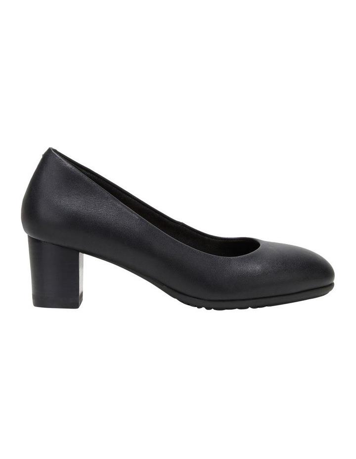 Hush Puppies The Block Leather Heeled Shoes in Black 6.5