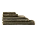 Linen House Nara Cotton Bamboo Towel Range Moss Green Bath Sheet