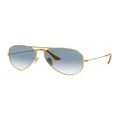 Ray-Ban Aviator Gradient Gold RB3025 Sunglasses Blue