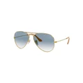Ray-Ban Aviator Gradient Gold RB3025 Sunglasses Blue