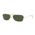 Ray-Ban Caravan Gold RB3136 Sunglasses Green