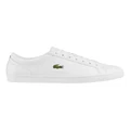 Lacoste Straightset Leather White Trainer Sneaker White 11