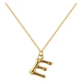 Mocha Letter E Initial Gold Necklace Assorted