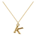 Mocha Letter K Initial Gold Necklace Assorted