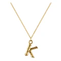 Mocha Letter K Initial Gold Necklace Assorted
