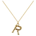 Mocha Letter R Initial Gold Necklace Assorted