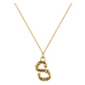 Mocha Letter S Initial Gold Necklace Assorted