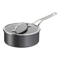 Jamie Oliver by Tefal Cooks Classic Hard Anodised Induction Saucepan with Lid 18cm in Coal Grey