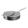 Jamie Oliver by Tefal Cooks Classic Hard Anodised Induction Saute Pan with Lid 26cm in Coal Grey