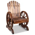 Gardeon Wagon Wheels Single Rocking Chair Brown
