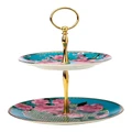 Maxwell & Williams Teas & C's Silk Road 2-Tier Gift Boxed Cake Stand in Aqua