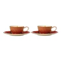 Maxwell & Williams Teas & C's Silk Road 85ml 2pc Gift Boxed Demi Cup & Saucer Set Red