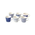 Royal Doulton Pacific 400ml Set of 6 Mixed Mugs Multicolour Blues