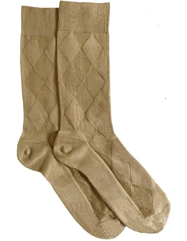 Lafitte Tough Toe Cotton Socks 2 Pack in Light Brown Stone
