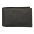 Van Heusen L-Fold Black Leather Wallet with Coin Pocket Black
