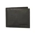Van Heusen L-Fold Black Leather Wallet with Coin Pocket Black