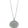 Mocha Adjustable Link Chain Threepence Coin Silver Necklace Silver