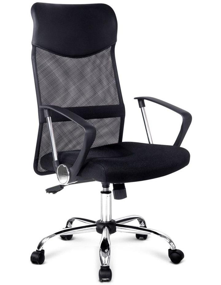 Artiss PU Leather Mesh High Back Office Chair Black