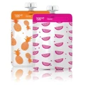 Cherub Baby On The Go Mini Food Pouches Neon Melon & Hot Pineapple 10 Pack Pink