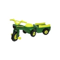 John Deere Ride On Pedal Trike Tractor & Pull Wagon Kids Children Toy Tricycle No Colour