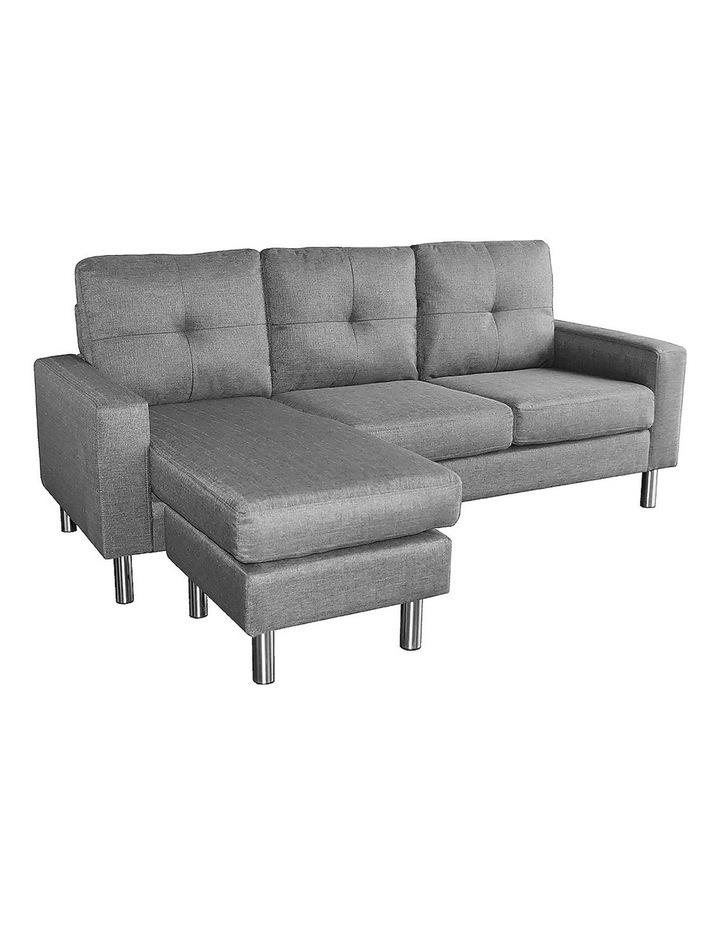Sarantino Adjustable Linen Corner Sofa Lounge Couch Furniture Chair Chaise Grey