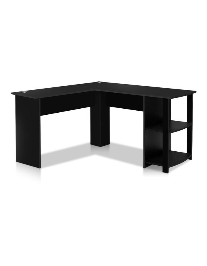 Artiss Office Computer Desk Corner Student Study Table Workstation L-Shape Black