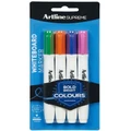 Artline 4pc Supreme Whiteboard Markers Water Based Pens Assorted Bright Colours