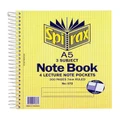 Spirax A5 3 Subject School/Uni 300 Pages Notebook 21cm w/ Note Pockets