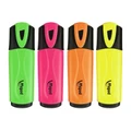 Maped 4pc Fluo Neon Highlighter 1-4mm Chisel Nib Inkjet Safe Marker Assorted