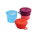 Boon Snug Baby/Toddler Snack Container Food Silicone Lid w/ Cup Storage 9m+ Pink