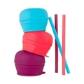 Boon 3pc Snug Straw Baby/Girl/12m+/Infant Universal Cup Cover/Lid Pink/Blue/PP