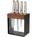 Furi Pro Limited Edition Knife Block Set 5 Piece in Natural/Stainless Steel