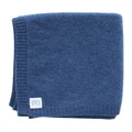Heirloom Cashmere Cashmere Plain Knit Baby Blanket in Indigo