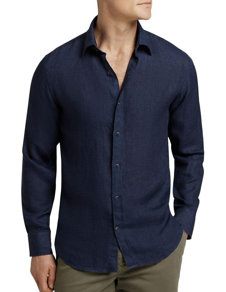 MJ Bale Bradfield Linen Shirt Navy XS