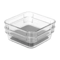 BOXSWEDEN Crystal Non-Slip Storage Tray Home/Kitchen Container Box Clear