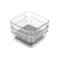 BOXSWEDEN Crystal Non-Slip Storage Tray Home/Kitchen Container Box Clear