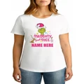 TWIDLA Personalised T-Shirts Women's Dr Seuss Naughty & Nice Personalised Cotton T-Shirt White M