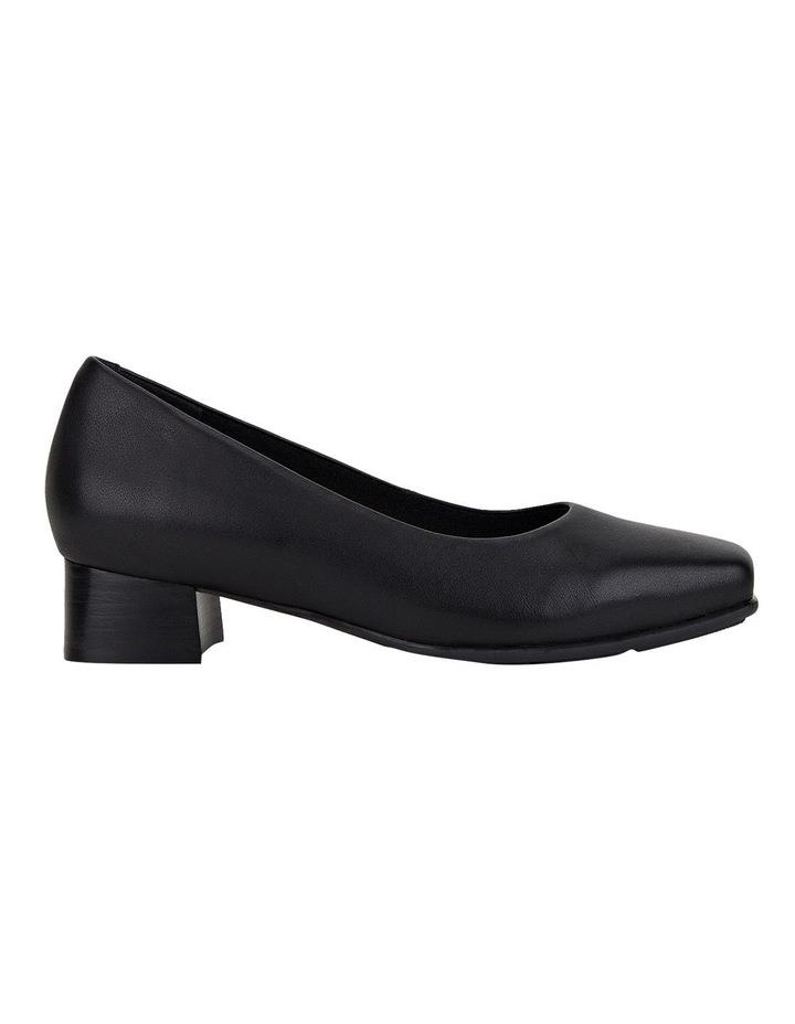 Hush Puppies The Low Square Leather Heeled Shoes in Black 8
