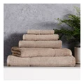 Vue Combed Cotton Ribbed Towel Range in Straw Sand Bath Mat