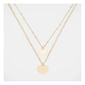 Piper Double Disc Gold Layered Necklace