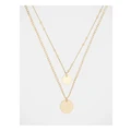 Piper Double Disc Gold Layered Necklace