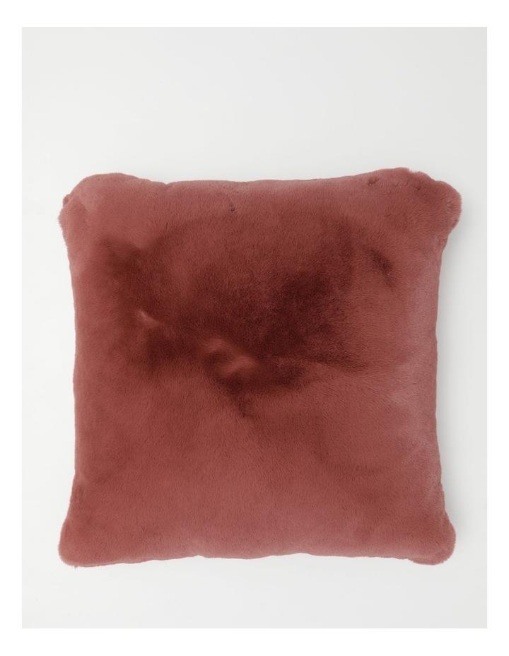 Heritage Amelie Faux Fur Cushion in Withered Rose Pink