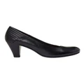 Wide Steps Edina Black Glove Heeled Shoes Black 9.5