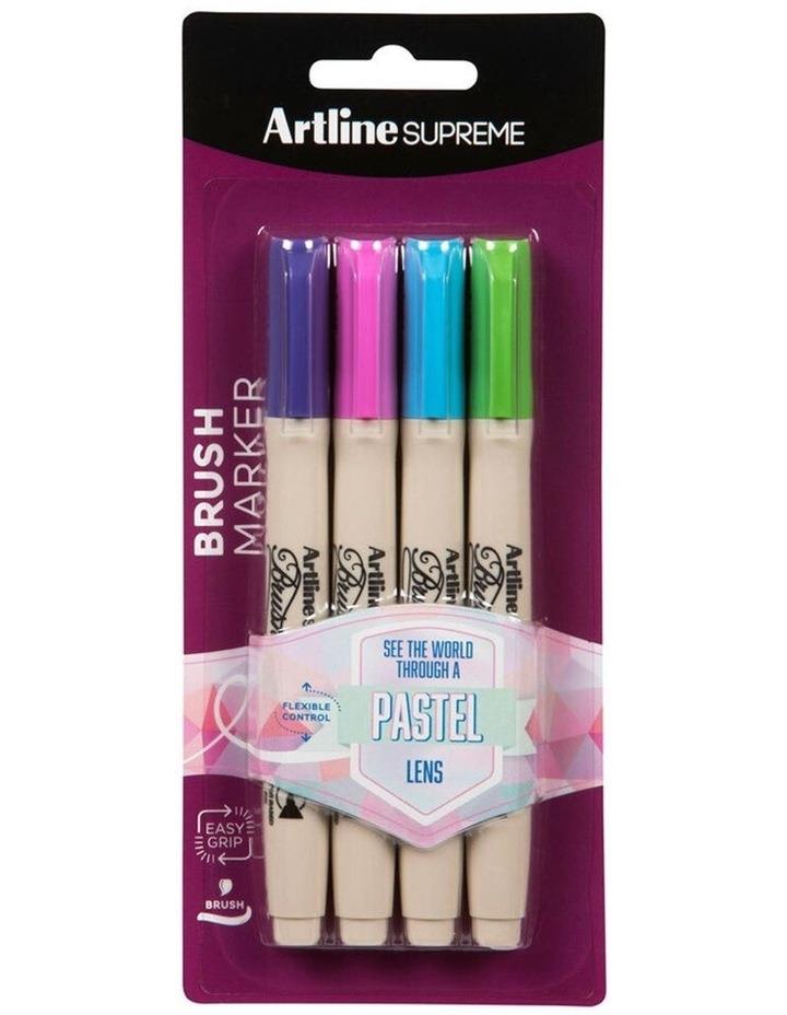 Artline 4pc Supreme Brush Markers Art/Crafts School Pen Assorted Pastel Colours